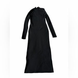 H&M Black Ribbed Long Sleeve Dress